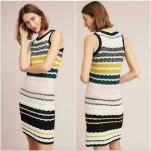 NWT Anthro Black & White Multi-Color Sweater Dress